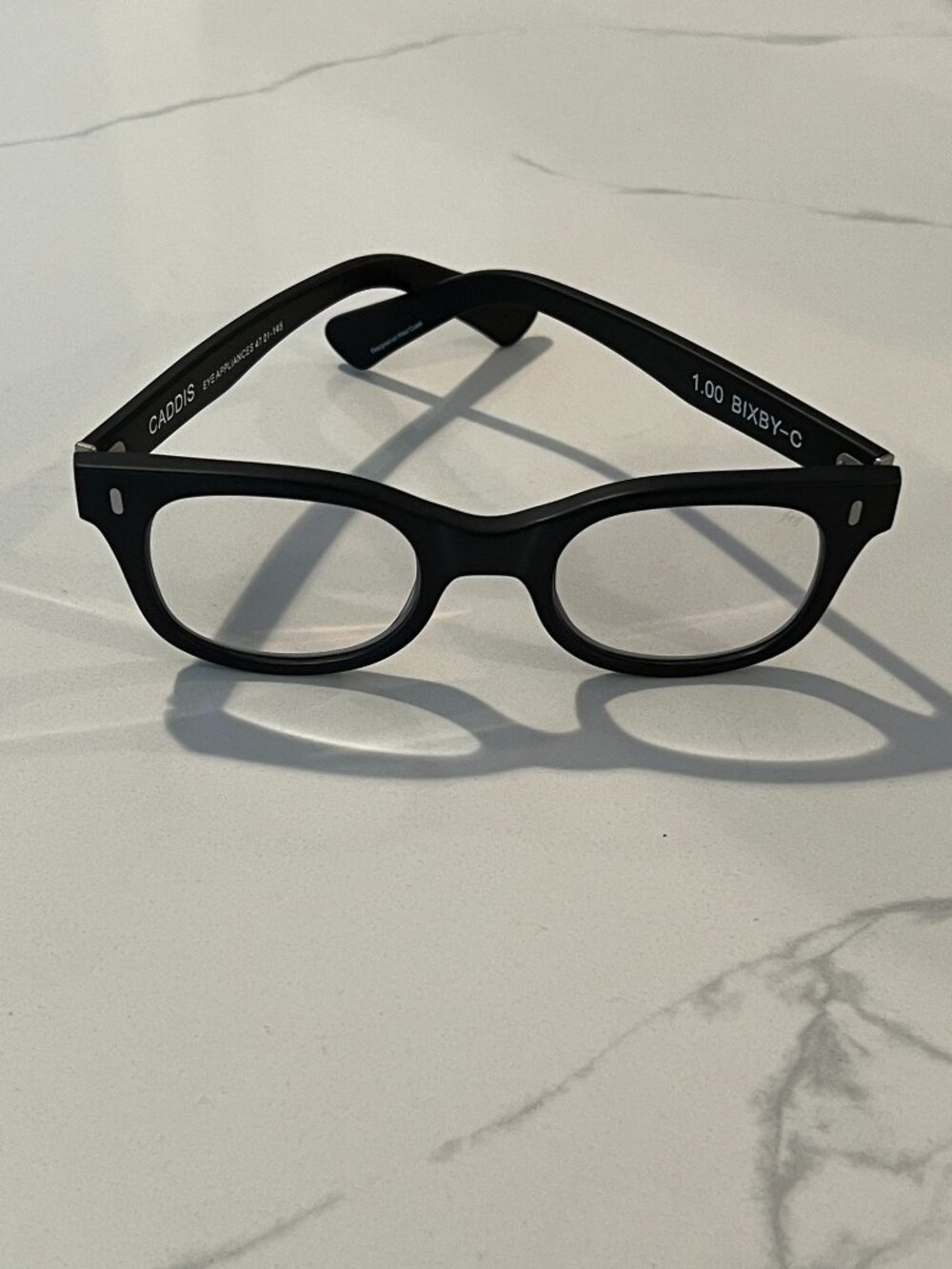 NEW! Caddis Bixby Compact Matte Black 1.00 Reading Glasses